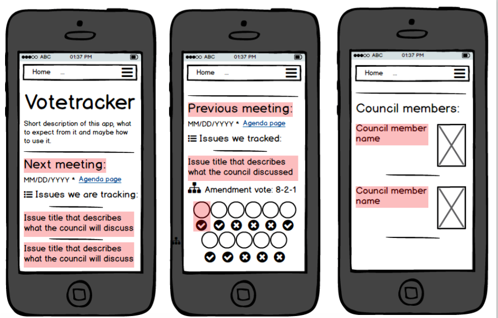 First draft VoteTracker on mobile